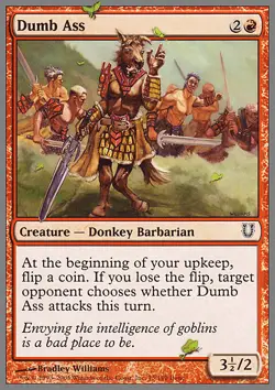 Magic the Gathering MTG Dumb Ass (75) Unhinged LP - Image 1