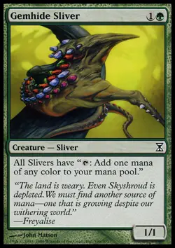 Magic the Gathering MTG Gemhide Sliver (196) Time Spiral MP - Image 1