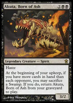 Magic the Gathering MTG Akuta, Born of Ash (61) Saviors of Kamigawa LP - Image 1