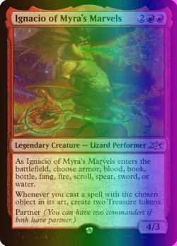 MTG Magic the Gathering Ignacio of Myra's Marvels (398/689) Unfinity LP FOIL - Image 1