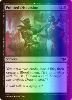MTG Pointed Discussion (126/596) Innistrad Crimson Vow LP FOIL - Image 1