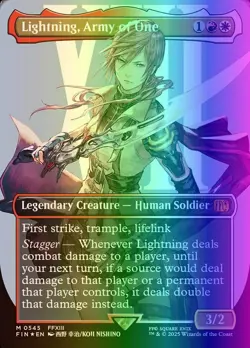 MTG Lightning, Army of One (545/764) Final Fantasy NM FOIL- SURGE - Image 1