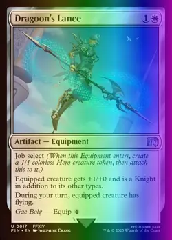 MTG Magic the Gathering Dragoon's Lance (17/764) Final Fantasy NM FOIL - Image 1