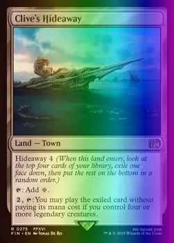 MTG Magic the Gathering Clive's Hideaway (275/764) Final Fantasy NM FOIL - Image 1