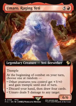 MTG Magic the Gathering Umaro, Raging Yeti (156/801) Final Fantasy Commander NM - Image 1