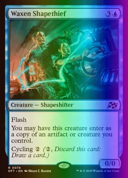MTG Magic the Gathering Waxen Shapethief (74/579) Aetherdrift LP FOIL - Image 1