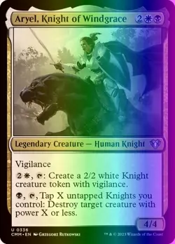 MTG Aryel, Knight of Windgrace (336/1455) Commander Masters LP FOIL - Image 1