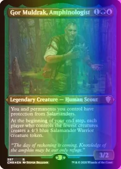 MTG Gor Muldrak, Amphinologist (597/794) Commander Legends NM FOIL- ETCHED - Image 1