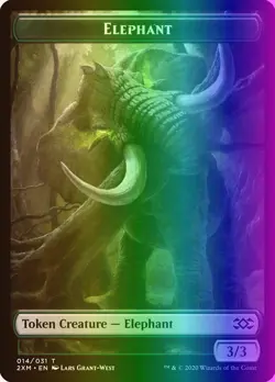MTG Token - Elephant // Marit Lage (14/503) Double Masters LP FOIL - Image 1
