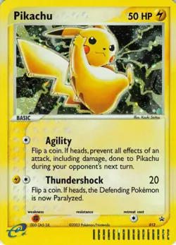 Pikachu - Holo - #12 Black Star Promo - WOTC - Pokemon TCG - 2003 - Image 1