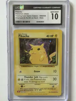 Pokemon Karte - Pikachu (008/034) CGC 10 PSA 10 / CLC Classic Collection Holo - Image 2
