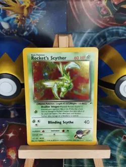 Pokemon Karte Rockets Scyther 13/132 Gym Heroes WOTC Holo PSA Sichlor PSA EN EX - Image 1