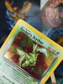 Pokemon Karte Rockets Scyther 13/132 Gym Heroes WOTC Holo PSA Sichlor PSA EN EX - Image 3