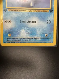 1st Edition Squirtle 68/82 Team Rocket Set Rare Vintage Pokemon Card - LP - Image 5