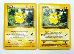Pikachu 60/64 Pokemon Card Jungle Set 1999 WOTC MP Set of 2 - Image 1