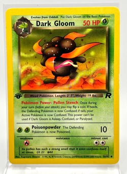 Dark Gloom First Edition 36/82 Pokemon Card 2000 Team Rocket LP - Image 1