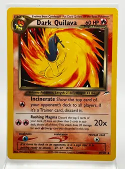 Dark Quilava Regular 39/105 Pokemon Card 2000 Neo Destiny LP/MP - Image 1