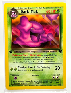 Dark Muk 1st First Edition 41/82 Pokemon Card 2000 Team Rocket LP - Image 1