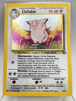 Clefable Holo 1/64 Pokemon Card 1999 Jungle Set LP/MP - Image 1