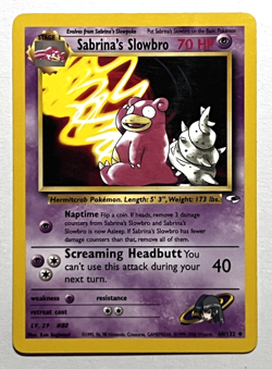 Sabrina's Slowbro 60/132 Pokemon Card Gym Heroes 2000 LP - Image 1