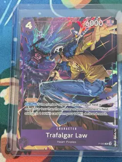 One Piece CCG Trafalgar Law Illustration Box Promo Foil Card P-093 NM - Image 1