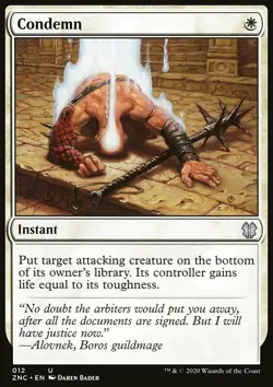 Magic the Gathering MTG Condemn (12) Zendikar Rising Commander NM - Image 1