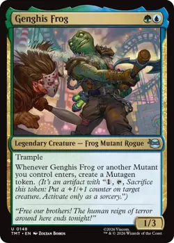 x4 Genghis Frog - Foil U MTG Teenage Mutant Ninja Turtles M/NM, English - Image 1