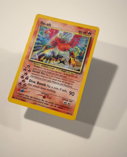 Ho-Oh Holo 7/64 – Neo Revelation Pokemon *DOUBLE HOLO ERROR* – LP - Image 2