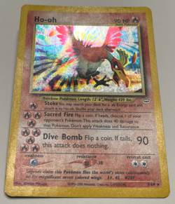 Ho-Oh Holo 7/64 – Neo Revelation Pokemon *DOUBLE HOLO ERROR* – LP - Image 3