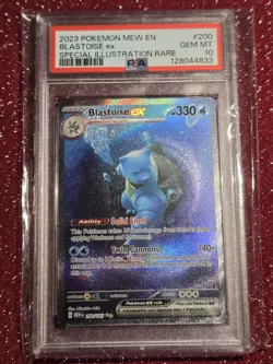 Pokemon Blastoise ex Special Illustration Rare Sv151 200/165 PSA 10 Holo - Image 1