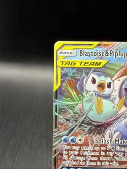 Blastoise & Piplup GX 38/236 Sm-Cosmic Eclipse Holo Pokemon NM Near Mint - Image 2