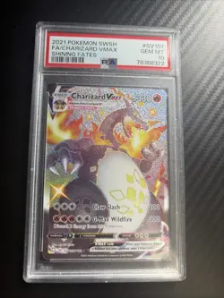 2021 Pokemon SWSH Shining Fates #SV107 FA Charizard VMAX PSA 10 GEM MINT - Image 1
