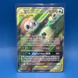 Pokemon Rowlet & Alolan Exeggutor GX 214/236 SM-Unified Minds Full Art Holo Ult… - Image 1