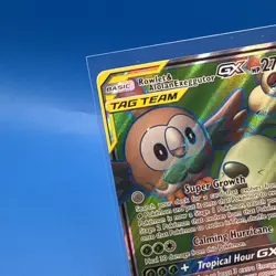 Pokemon Rowlet & Alolan Exeggutor GX 214/236 SM-Unified Minds Full Art Holo Ult… - Image 3