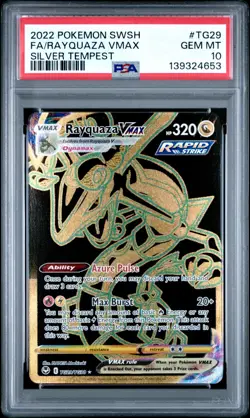 PSA 10 Rayquaza VMAX TG29 - Pokemon Silver Tempest Trainer Gallery - Pokemon TCG - Image 1