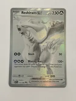 Pokemon Reshiram EX 173/086 SV: White Flare Full Art Holo Black White Rare NM - Image 1