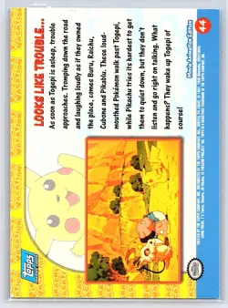 1999 Topps Pokemon Movie Looks Like Trouble Foil #44 LP-NM Holo - Image 2