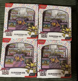 Pokemon 151 Scarlet & Violet Alakazam ex Collection Box TCG Sealed-Lot of 4 - Image 1