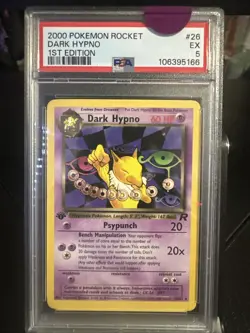 2000 Pokemon Rocket Dark Hypno First Edition PSA 5 - Image 1