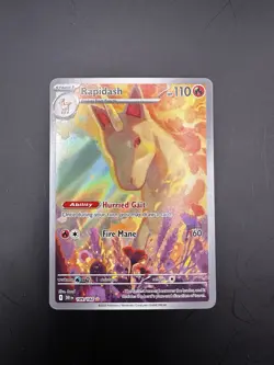 Pokemon TCG Rapidash 189/182 Sv10 Destined Rivals Illustration Rare Holo Ability - Image 1