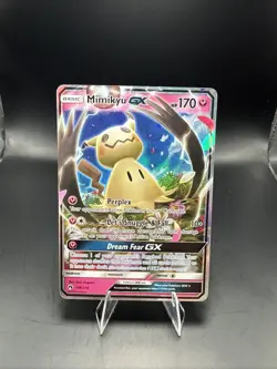 Pokemon Sun & Moon Lost Thunder 2018 Mimikyu GX 149/214 Holo Near Mint - Image 1
