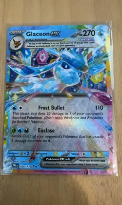 Glaceon ex Double Rare Prismatic Evolutions 026/131 NM Holofoil Pokemon - Image 1