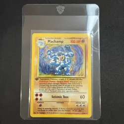 Pokemon TCG Machamp Holo Rare 1st Edition Base Set 8/102 - Image 1