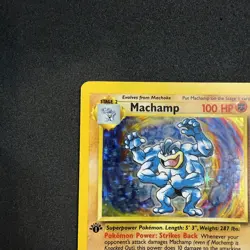 Pokemon TCG Machamp Holo Rare 1st Edition Base Set 8/102 - Image 4