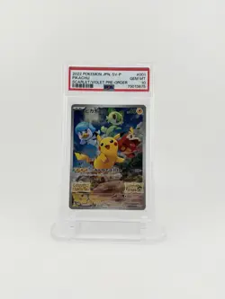 Pokemon TCG Pikachu SV-P Promo Holo 001/SV-P Pre-Order PSA 10 2022 Japanese - Image 1