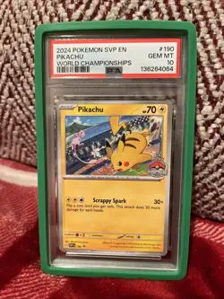 Pokemon Pikachu TCG SVP 190 World Championship 2024 - Image 1