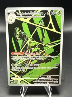 Pokemon Team Rocket's Spidops 187/182 Sv10: Destined Rivals Illustration Rare - Image 2