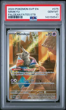 2024 POKEMON SVP EN-SV BLACK STAR PROMO #075 MIMIKYU PSA 10 - Image 1