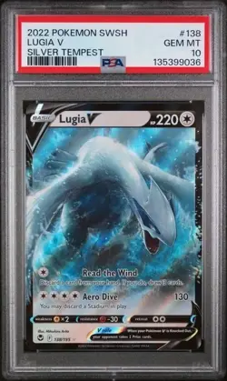 LUGIA V #138 PSA 10 • 2022 POKEMON SWORD & SHIELD SILVER TEMPEST - Image 1