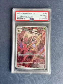 Pokemon Lileep 145/142 Sv07: Stellar Crown Illustration Rare Holo PSA 10 - Image 1